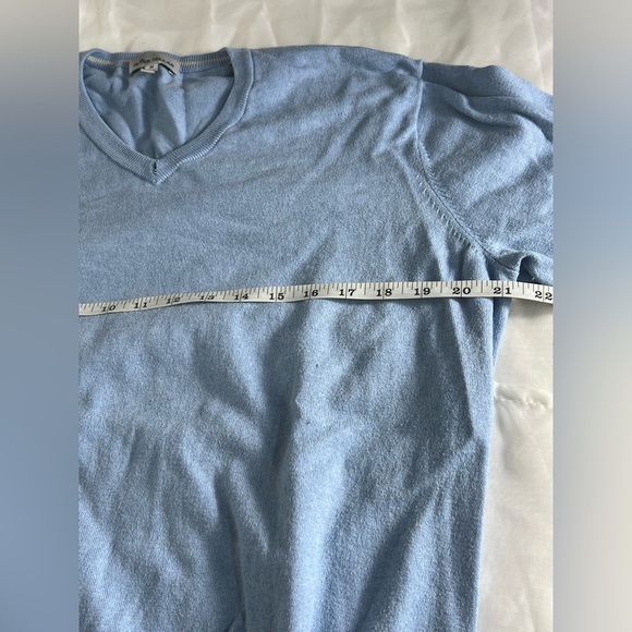 Peter Millar Pima Cotton Cashmere Blend Golf Sweater Quiet Luxury Light Blue M - Picture 7 of 10